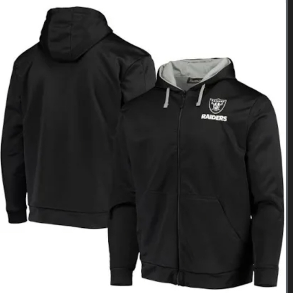 NFL Las Vegas Raiders Logo Legacy Full Zip Jacket Size 3XL